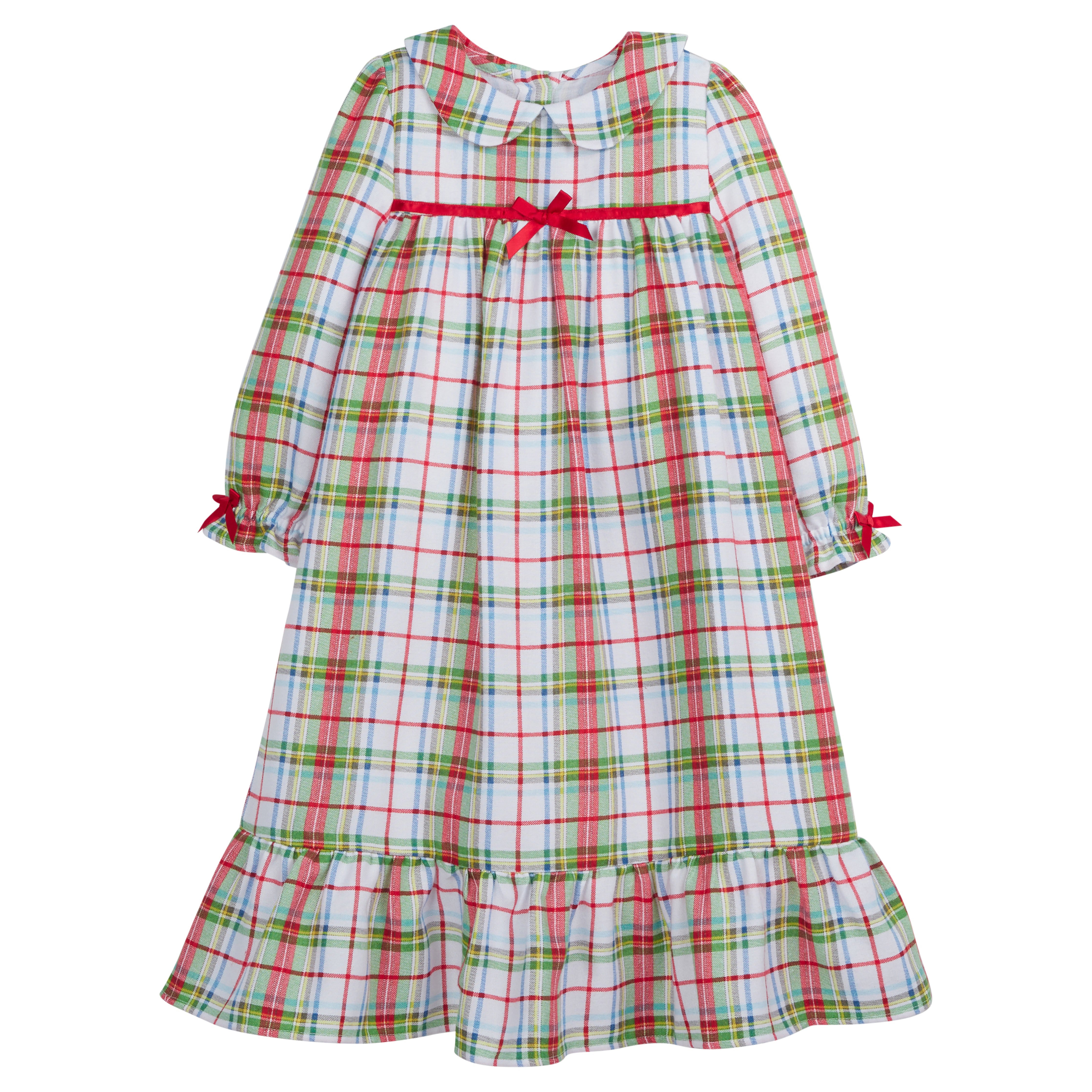 Little English | Girl's Classic Plaid Nightgown - Kid's Jammies 3T