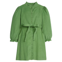 Little English traditional children's clothing.  Watercress green corduroy dress for older girls for fall