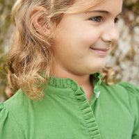 Little English traditional children's clothing.  Watercress green corduroy dress for older girls for fall