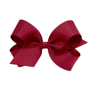 Little English traditional children's clothing. Cranberry hair bow for girls. Classic hair accessory for Fall