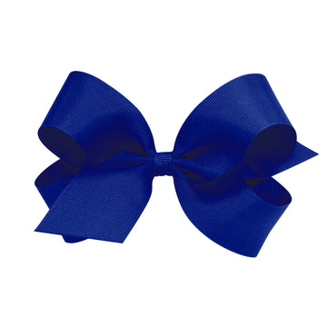 Little English traditional children's clothing. Royal blue hair bow for girls. Classic hair accessory for Fall