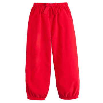 little english classic childrens clothing girls red corduroy pull on pant with bow