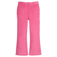 Little English traditional clothing, bootcut pant in hot pink corduroy for little girls