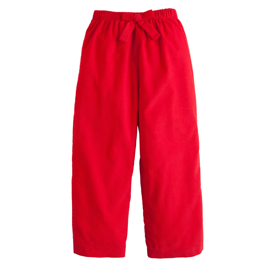 Bow Pant - Red Corduroy, Little English, classic children's clothing, preppy children's clothing, traditional children's clothing, classic baby clothing, traditional baby clothing