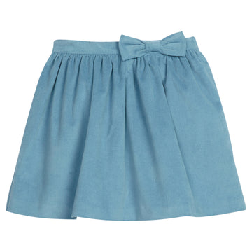 Little English traditional clothing, skirt in alpine corduroy with bow on waistband for little girl