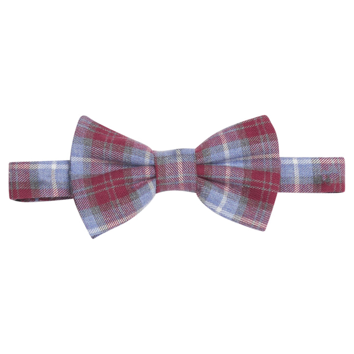 Little English traditional clothing, bow tie in red, white, and blue stafford plaid for little boy