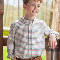 Little English traditional clothing, classic pant in chestnut corduroy for little boy