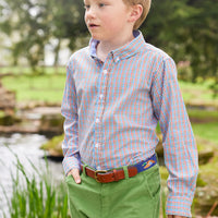 Little English traditional children's clothing.  Classic watercress green corduroy pants for boy.