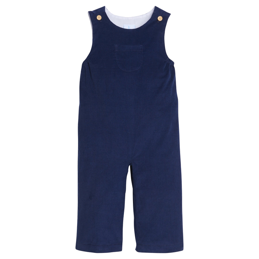 Little English traditional clothing, campbell overall in navy corduroy for little boy