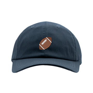 Little English traditional children's clothing, boy's navy twill ball cap with embroidered football for Fall, Wee Ones classic ball cap