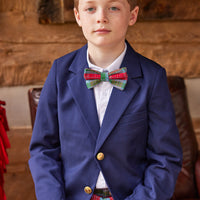 Little English traditional wool blazer for boys, classic navy blazer with gold buttons