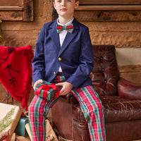 Little English traditional wool blazer for boys, classic navy blazer with gold buttons