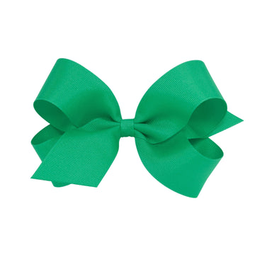 Little English traditional children's clothing. Kelly green hair bow for girls. Classic hair accessory for Fall