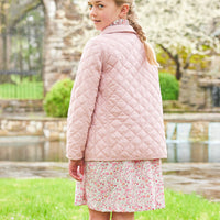 Little English classic quilted jacket for girls, traditional 