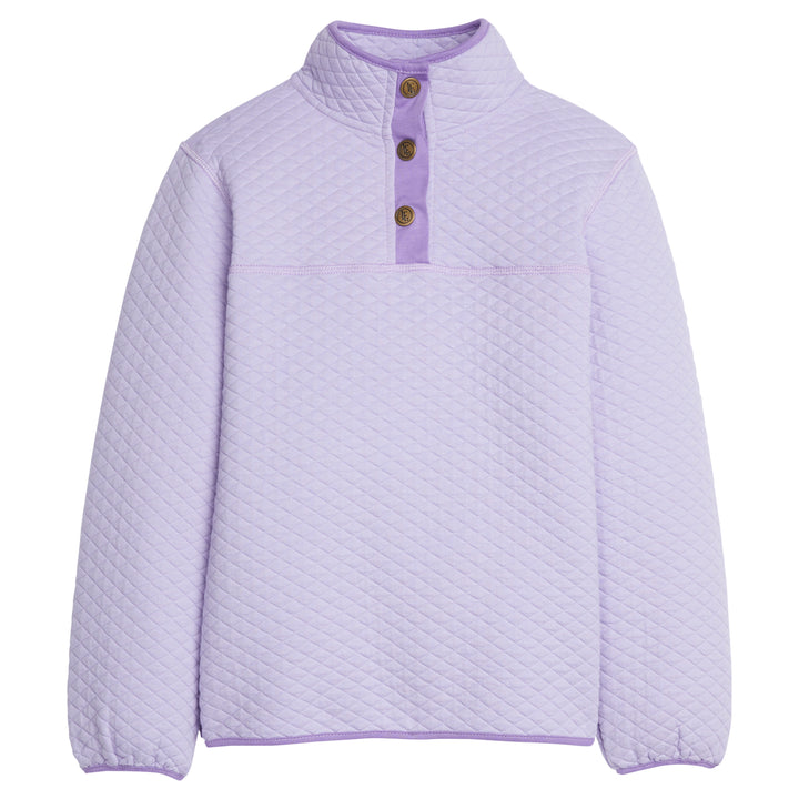 Little English traditional children's clothing.  Comfy lavender quilted pullover for girls for Fall