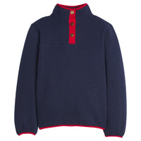 Little English traditional children's clothing. Comfy navy quilted pullover for boys for Fall