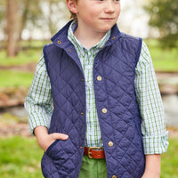 Little English traditional children's clothing.  Classic watercress green corduroy pants for boy.