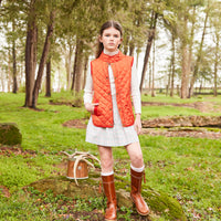 Little English traditional children's clothing.  Ivory ribbed turtleneck for girls for Fall