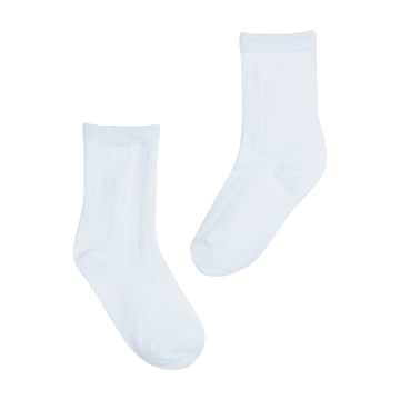Little English traditional children's clothing. Unisex white crew sock for fall