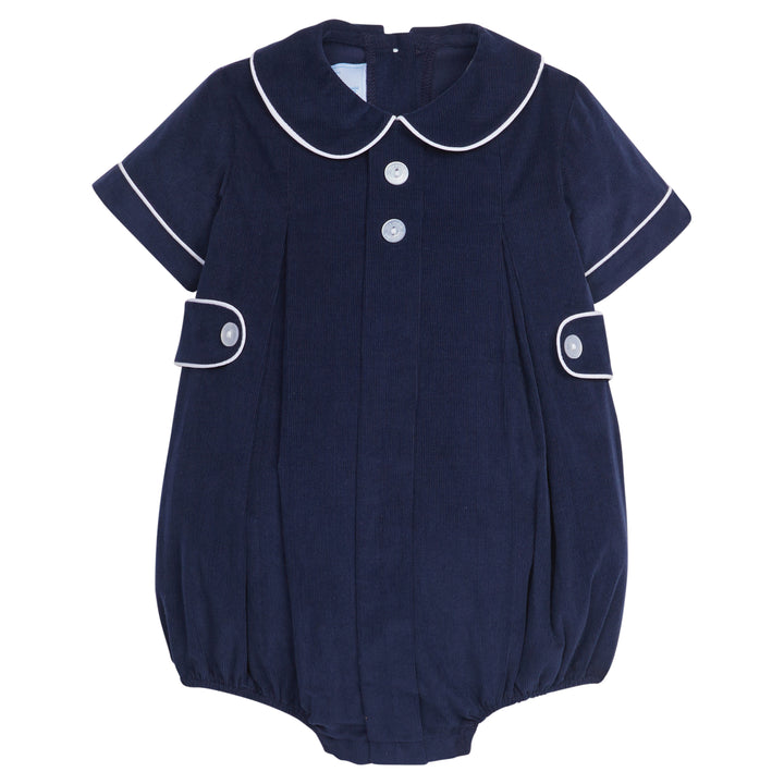 Navy Davant Bubble, Little English Traditional Children's Clothing, navy corduroy bubble