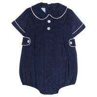 Navy Davant Bubble, Little English Traditional Children's Clothing, navy corduroy bubble