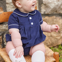 Navy Davant Bubble, Little English Traditional Children's Clothing, navy corduroy bubble