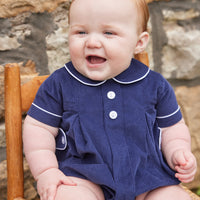 Navy Davant Bubble, Little English Traditional Children's Clothing, navy corduroy bubble