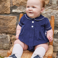 Navy Davant Bubble, Little English Traditional Children's Clothing, navy corduroy bubble