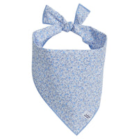 Little English traditional children's clothing.  Blue floral dog bandana for Fall