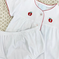 Embroidered Layette Knit Set - Apple