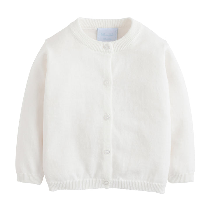 Little English  classic childrens clothing. unisex white cardigan