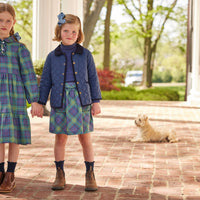 Little English classic tween girls skirt in ashford tartan pattern with pockets