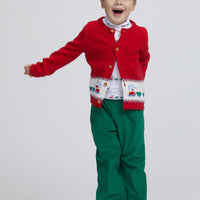 ittle English traditional clothing, banded corduroy pant with elastic waitstband for little boy 