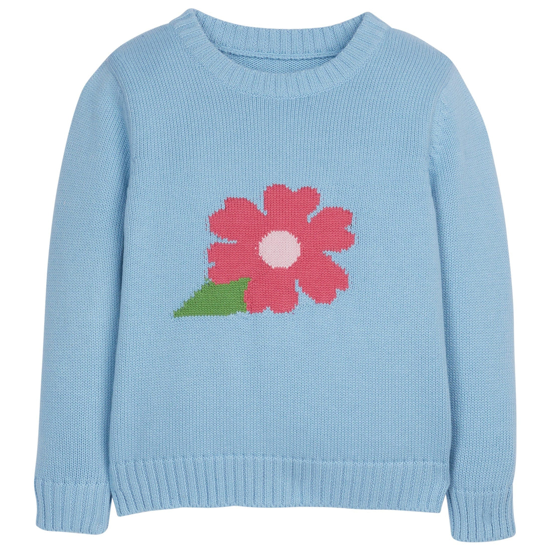Intarsia Sweater - Fall Blooms, 4T / Blue