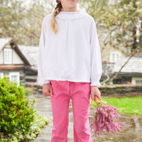 Little English traditional clothing, bootcut pant in hot pink corduroy for little girls