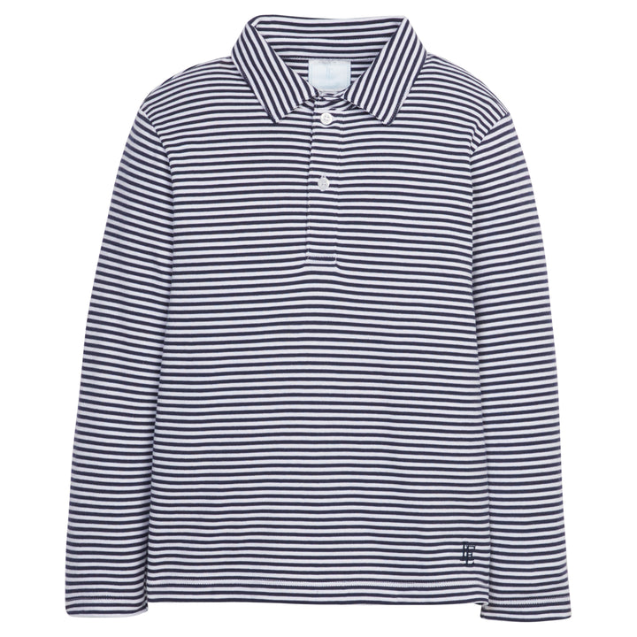 little english classic childrens clothing boys striped navy long sleeve polo