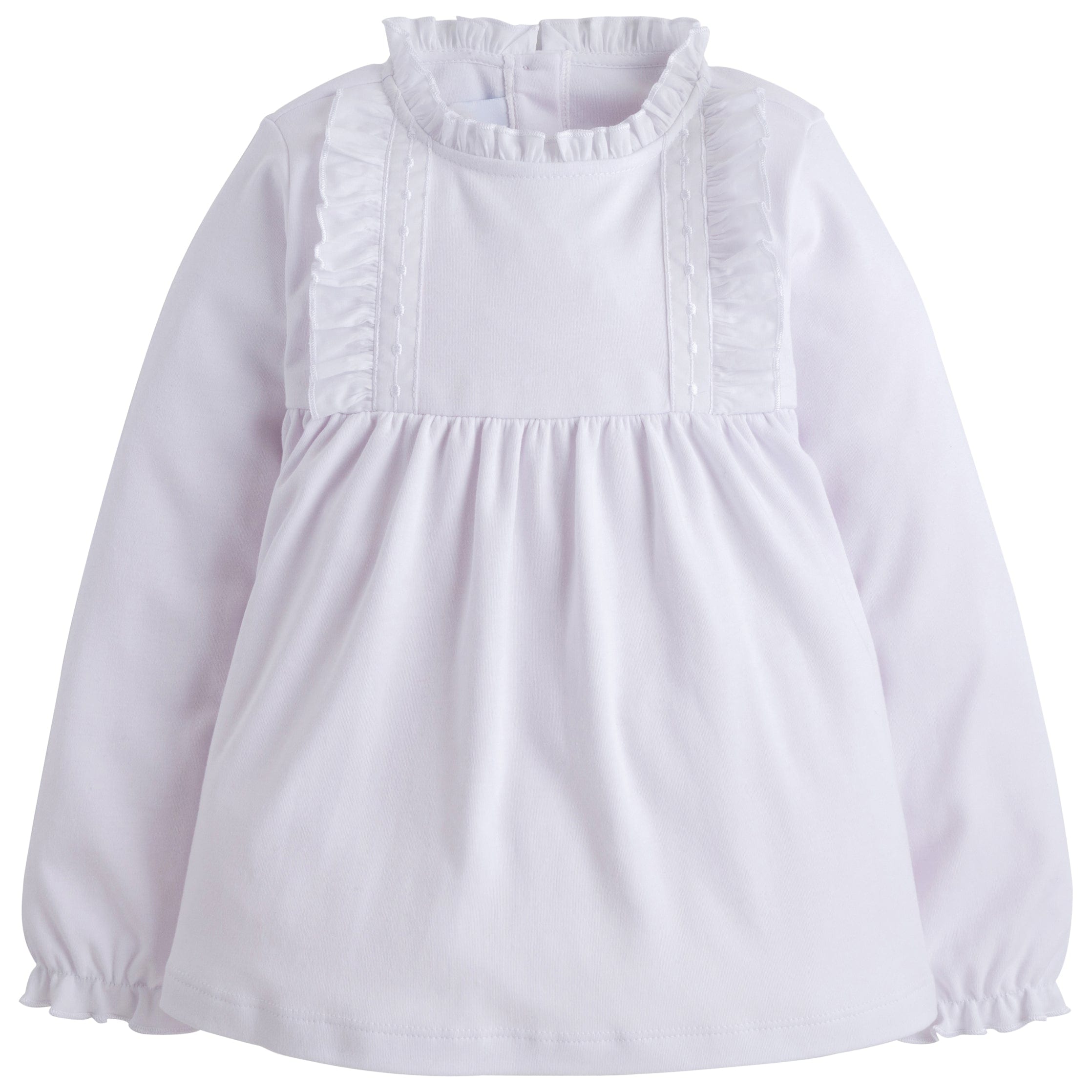 Toddler and Little Girl's Noel Blouse in White – Little English