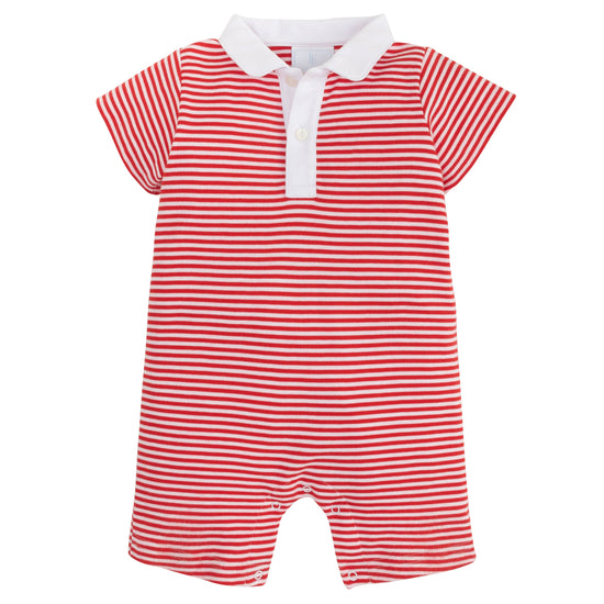 Little Boy's Romper - Kid's Red Peter Pan Play Suit – Little English