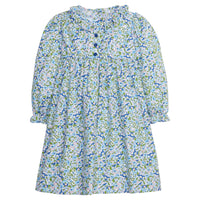 Little English traditional children's clothing.  Pink, blue, and green floral dress for little girls for Fall