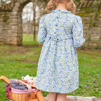 Little English traditional children's clothing.  Pink, blue, and green floral dress for little girls for Fall