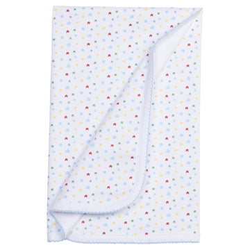 Little English traditional clothing, printed blanket with star pattern for baby