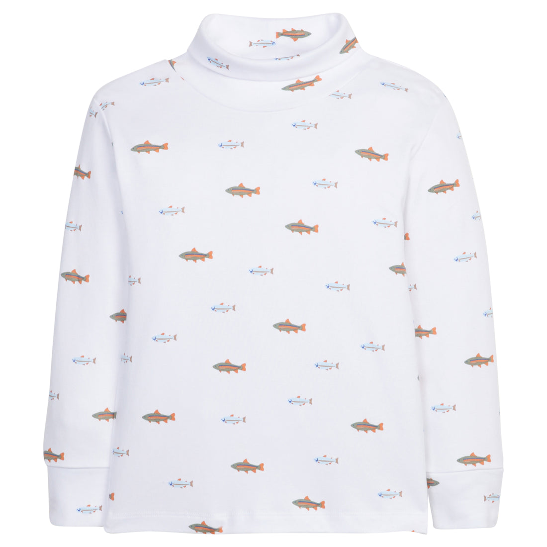 printed turtleneck with multicolored fish, Little English classic boy&