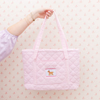 Little English classic children's luggage light pink lab tote