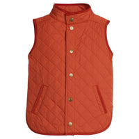 Little English classic children's clothing, traditional quilted vest for boys and girls for fall
