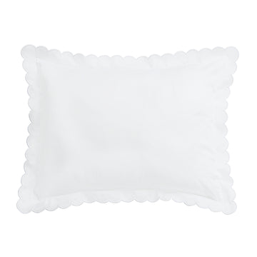 Scallop Baby Pillowcase - White