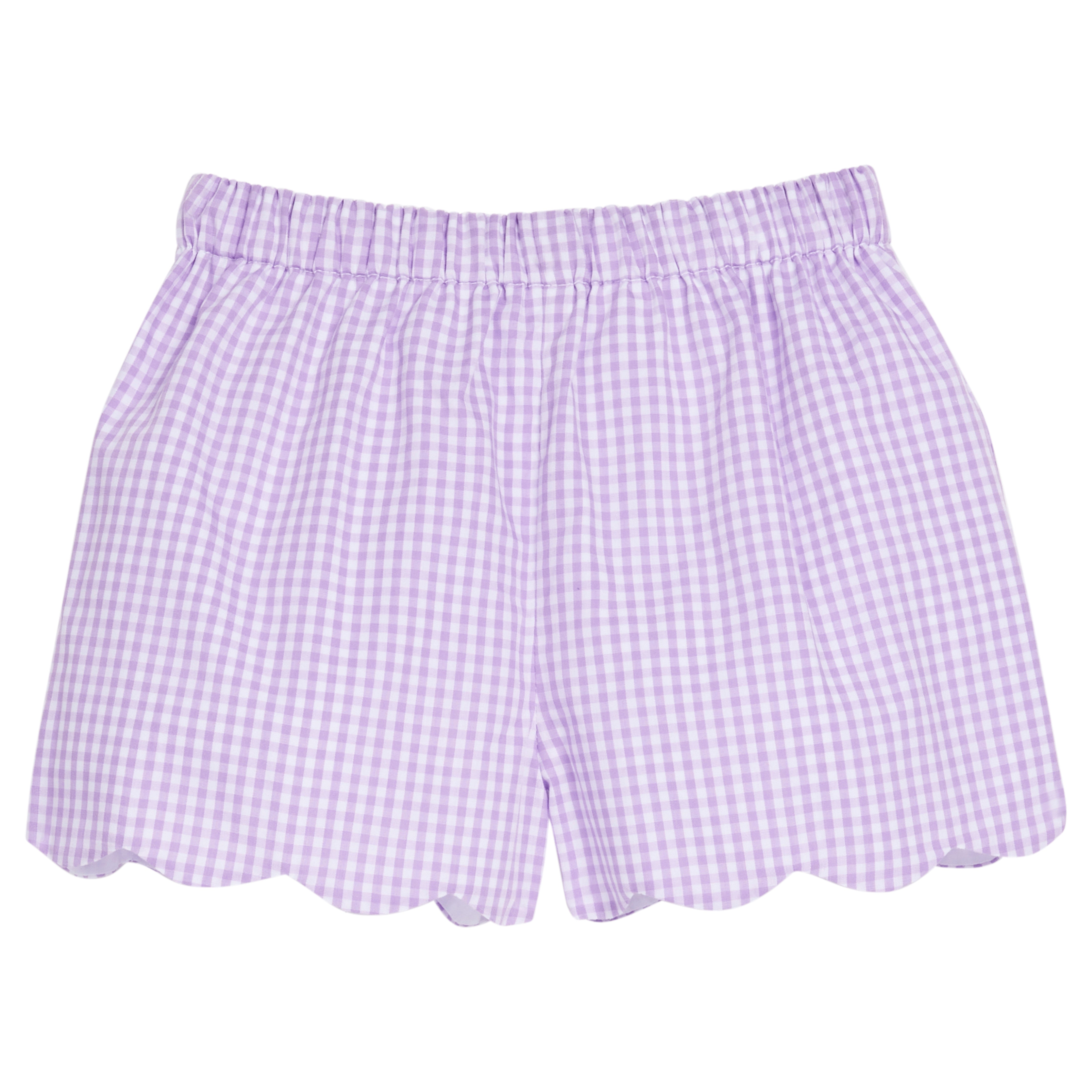 Girl's Scallop Shorts - Gingham Children's Clothes – Little English