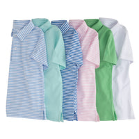 Little English boy's solid and striped short sleeve polos