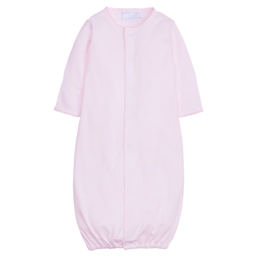 classic childrens clothing baby girl sleep gown in pink and white stripes